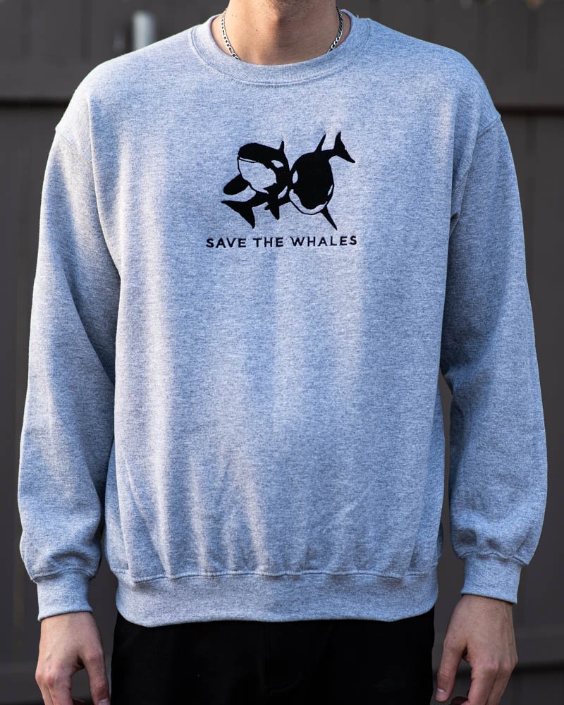 Save The Whales Embroidered Crewneck - Image 2